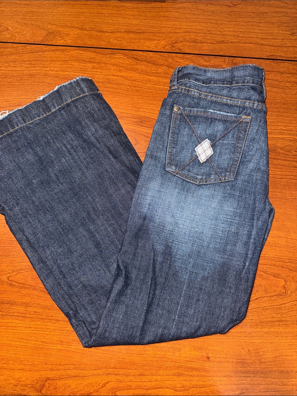 7 For All Mankind Dark Blue Jeans with Embroidered Back Pocket